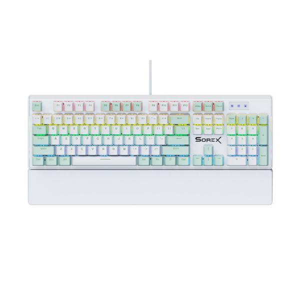 Bàn phím máy tính gaming cơ có dây Sorex SK105 Green White