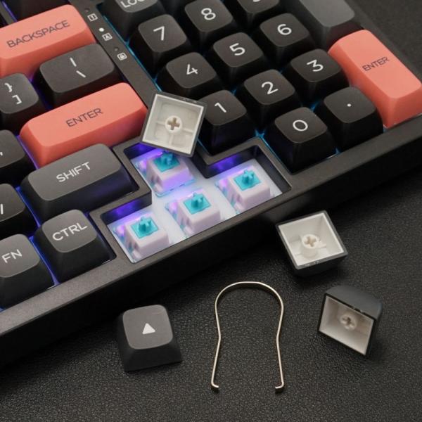 Bàn phím máy tính gaming cơ có dây Asestek AK98 black grey