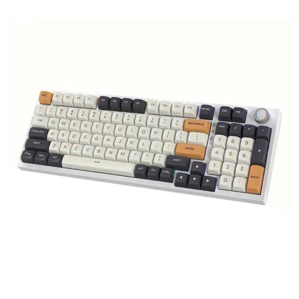 Bàn phím máy tính gaming cơ có dây Asestek AK98 grey white